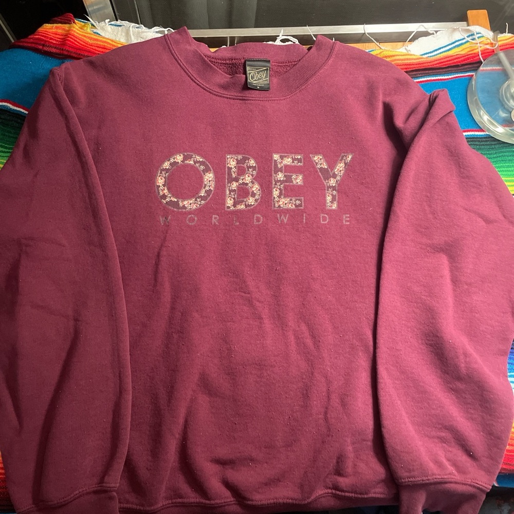 Men’s Obey Crewneck Sweatshirt Medium y2k